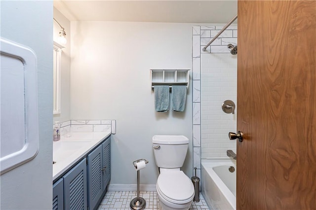 209 Farmbrook Dr, Hempfield Twp, PA 15601 - bathroom with vanity, shower / washtub combination, and tile patterned flooring