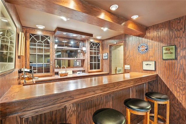 13 Kings Ln, Pine Twp, PA 16127 - indoor wet bar with wooden walls