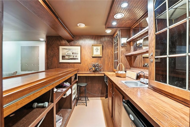 13 Kings Ln, Pine Twp, PA 16127 - wine cellar with wooden walls and recessed lighting