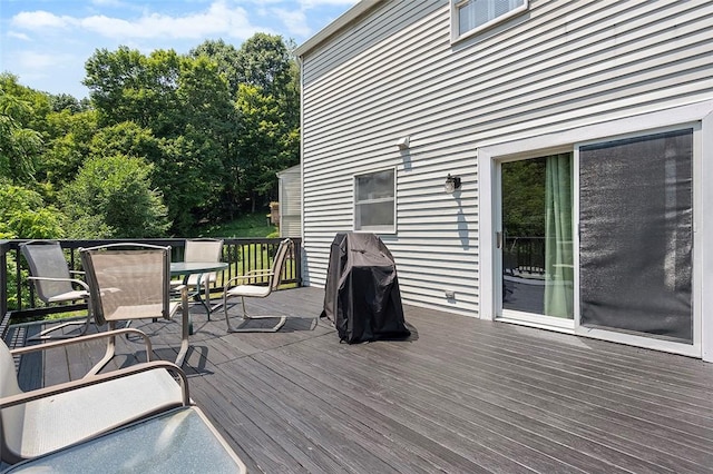 249 Duquesne Blvd, Plum Boro, PA 15068 - wooden deck featuring outdoor dining space and grilling area