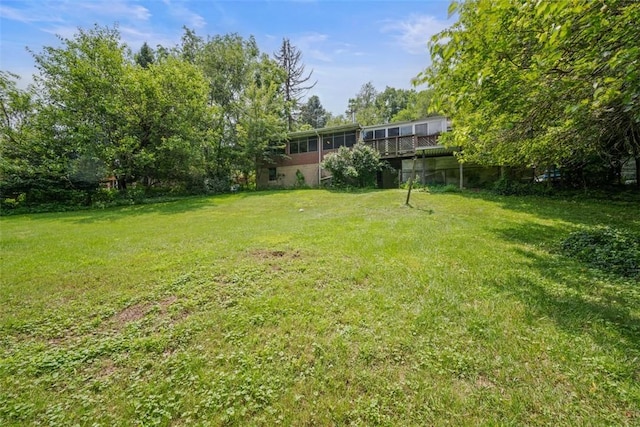 2158 Reis Run Rd, Franklin Park, PA 15237 - view of green lawn with a wooden deck