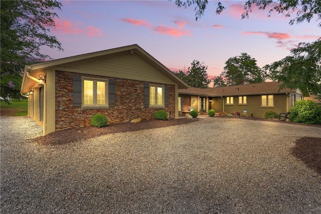 251 Myers Ln, Indiana Twp, PA 15101 - ranch-style house featuring stone siding and driveway