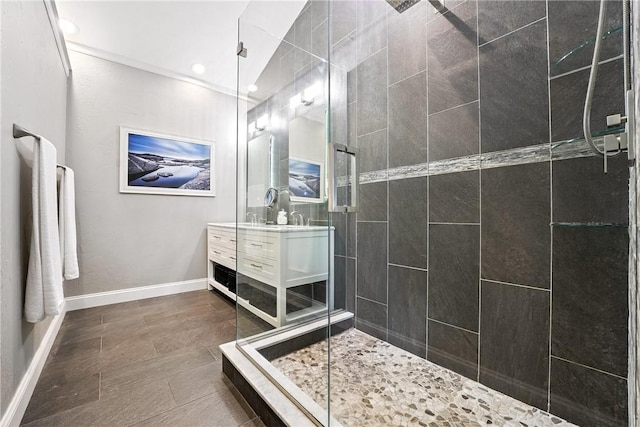 251 Myers Ln, Indiana Twp, PA 15101 - full bathroom with double vanity and a tile shower