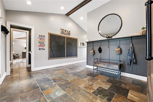 251 Myers Ln, Indiana Twp, PA 15101 - bathroom featuring stone tile floors and recessed lighting