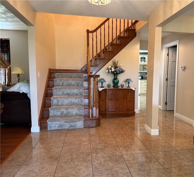 293 Sandy Hill Rd, Middlesex Twp, PA 16059 - stairway with tile patterned flooring