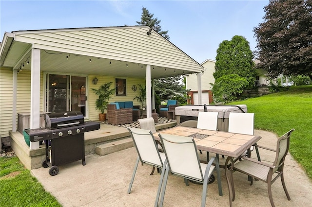314 Shannon Cir, Daugherty Twp, PA 15066 - view of patio / terrace with an outdoor hangout area, a grill, and outdoor dining space