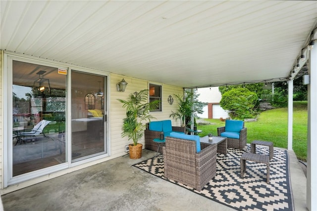 314 Shannon Cir, Daugherty Twp, PA 15066 - view of patio with an outdoor hangout area