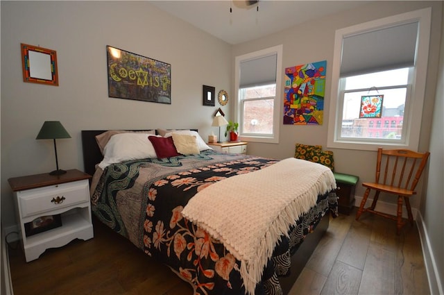 710 Cedar Ave, Central North Side, PA 15212 - bedroom with dark wood-style flooring and baseboards