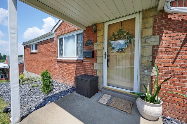 1023 Bellair Rd, Port Vue, PA 15133 - property entrance featuring brick siding