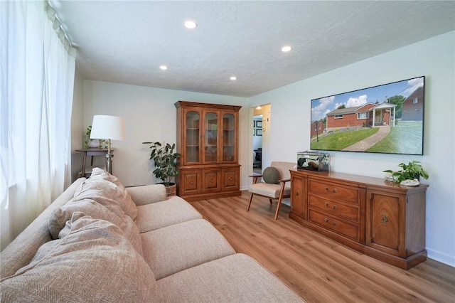 1023 Bellair Rd, Port Vue, PA 15133 - living room with light wood-style flooring and recessed lighting