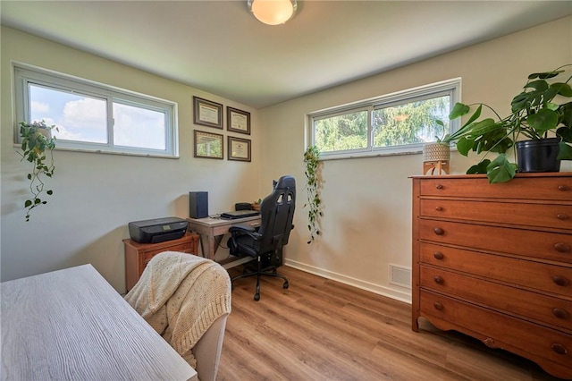 1023 Bellair Rd, Port Vue, PA 15133 - office area with light wood-style floors and baseboards