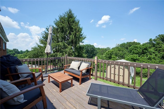1023 Bellair Rd, Port Vue, PA 15133 - wooden terrace with an outdoor living space