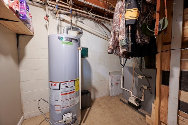 1023 Bellair Rd, Port Vue, PA 15133 - utility room with gas water heater