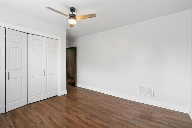 2600 Voelkel Ave, Beechview, PA 15216 - unfurnished bedroom with wood finished floors, a closet, and ceiling fan