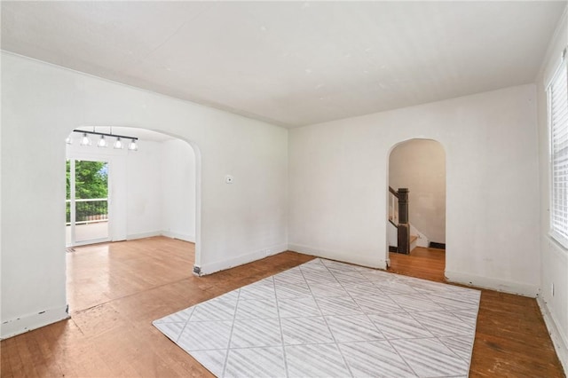 2600 Voelkel Ave, Beechview, PA 15216 - unfurnished room featuring arched walkways and wood finished floors
