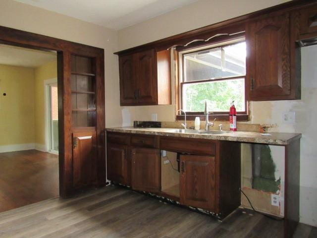 409 Keystone Dr, New Kensington, PA 15068 - kitchen with a sink and dark wood-style floors