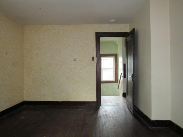 409 Keystone Dr, New Kensington, PA 15068 - empty room with dark wood finished floors and baseboards
