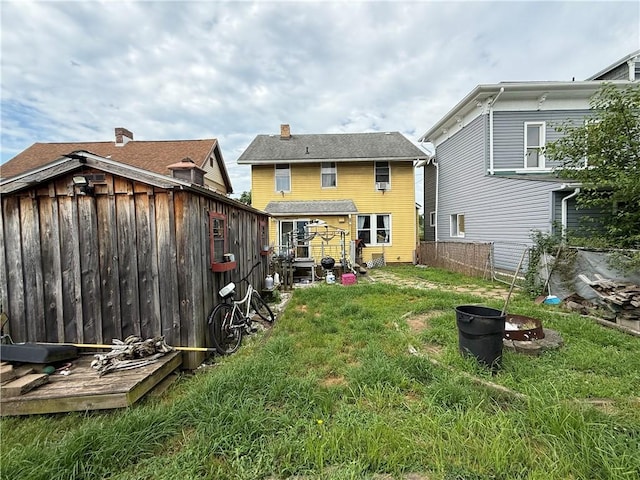 431 New York Ave, Rochester Twp, PA 15074 - back of property featuring a storage shed and a chimney