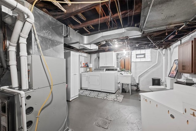 1229 Richmond St, Regent Square, PA 15218 - below grade area featuring independent washer and dryer and heating unit