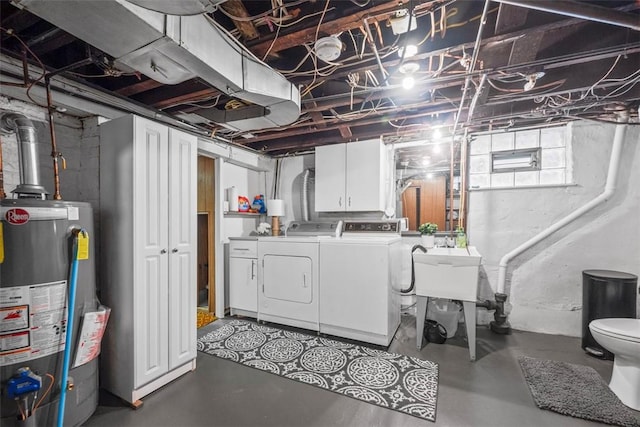 1229 Richmond St, Regent Square, PA 15218 - basement featuring gas water heater and washing machine and dryer