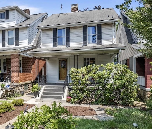 1229 Richmond St, Regent Square, PA 15218 - view of front of home featuring covered porch and a chimney