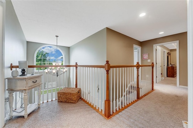 1044 Cross Creek Dr, South Union Twp, PA 15401 - hall with carpet floors and recessed lighting