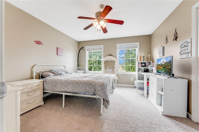 1044 Cross Creek Dr, South Union Twp, PA 15401 - bedroom featuring light carpet and a ceiling fan