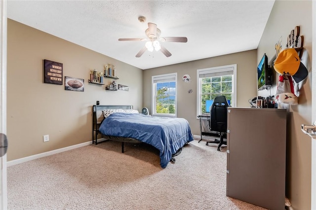 1044 Cross Creek Dr, South Union Twp, PA 15401 - bedroom featuring light carpet, ceiling fan, and an office area