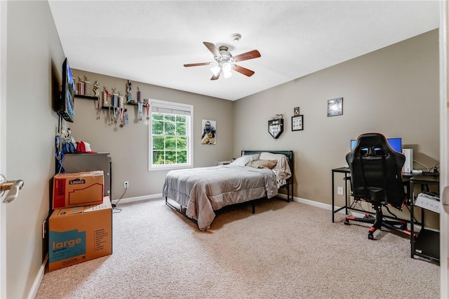 1044 Cross Creek Dr, South Union Twp, PA 15401 - carpeted bedroom featuring ceiling fan and a desk