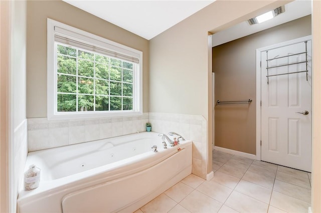 1044 Cross Creek Dr, South Union Twp, PA 15401 - full bath with a jetted tub and tile patterned flooring