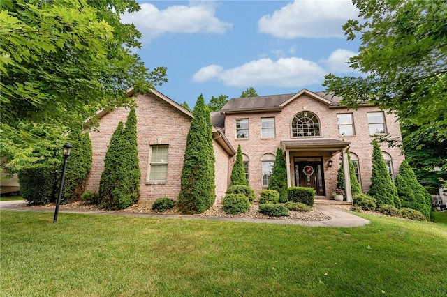 1044 Cross Creek Dr, South Union Twp, PA 15401 - view of front of home featuring a front lawn and brick siding