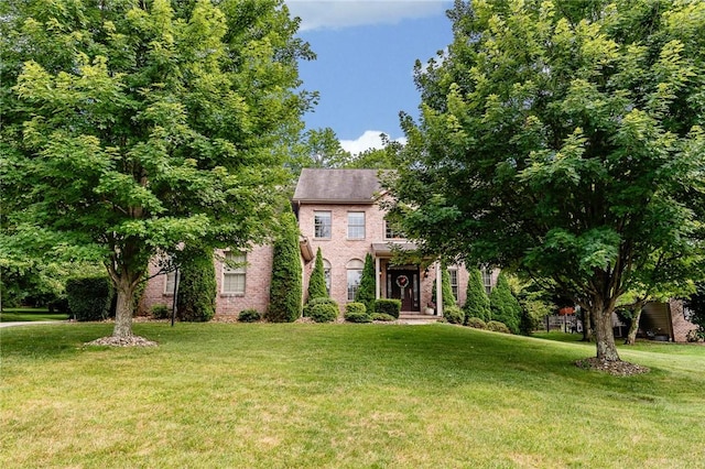 1044 Cross Creek Dr, South Union Twp, PA 15401 - view of front of house featuring a front lawn and brick siding