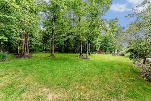 1044 Cross Creek Dr, South Union Twp, PA 15401 - view of grassy yard with a playground