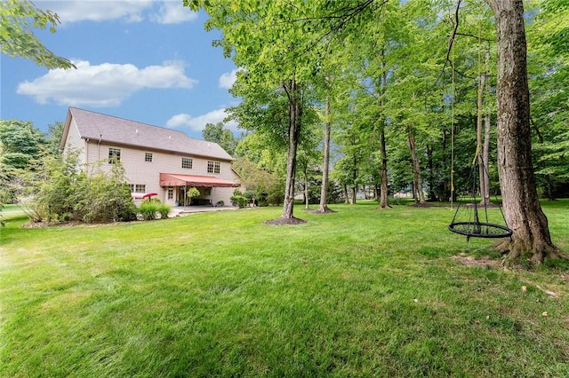 1044 Cross Creek Dr, South Union Twp, PA 15401 - view of green lawn featuring a patio area
