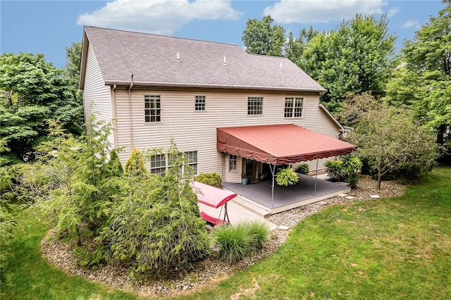 1044 Cross Creek Dr, South Union Twp, PA 15401 - back of property featuring a lawn and roof with shingles