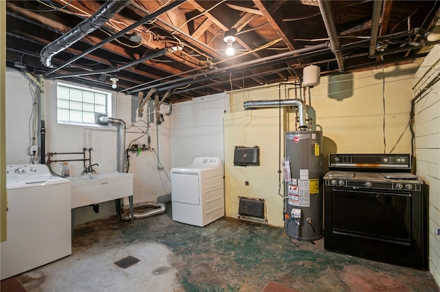 1302 Mount Royal Blvd, Shaler, PA 15223 - below grade area featuring gas water heater and washer and clothes dryer