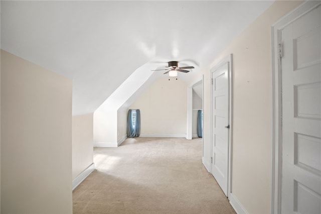 1302 Mount Royal Blvd, Shaler, PA 15223 - bonus room with a ceiling fan, light carpet, and vaulted ceiling