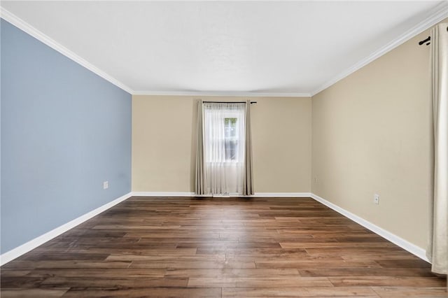 112 Oxford Pl, Saint Clair, PA 15241 - spare room featuring wood finished floors and crown molding