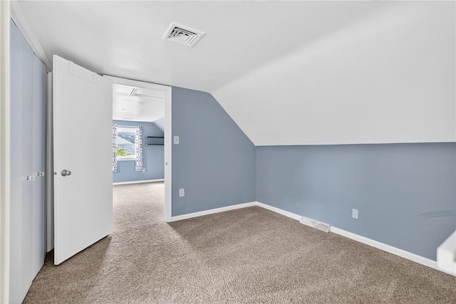 112 Oxford Pl, Saint Clair, PA 15241 - additional living space featuring carpet flooring and lofted ceiling