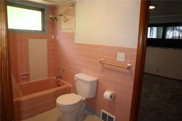 721 Spring St, Roscoe, PA 15477 - full bath featuring bathing tub / shower combination and tile walls