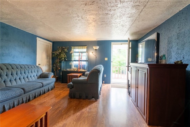 309 Francis Ave, Monongahela, PA 15063 - living room featuring wood finished floors and a textured ceiling