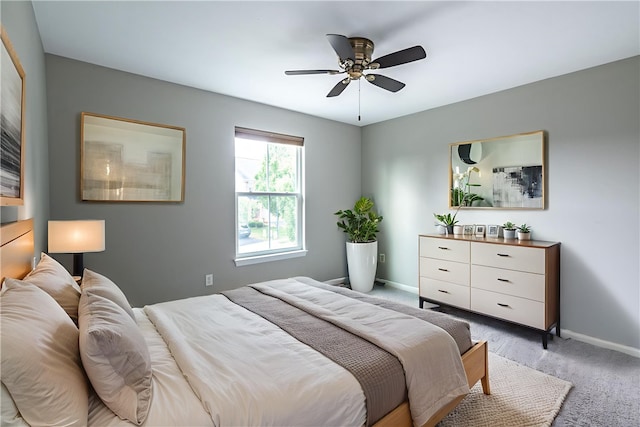 106 Kestler Dr, Pine Twp, PA 15090 - bedroom with light carpet and a ceiling fan