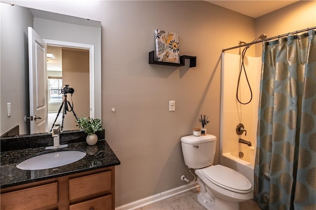 106 Kestler Dr, Pine Twp, PA 15090 - full bathroom with tile patterned flooring, vanity, and shower / bath combo with shower curtain