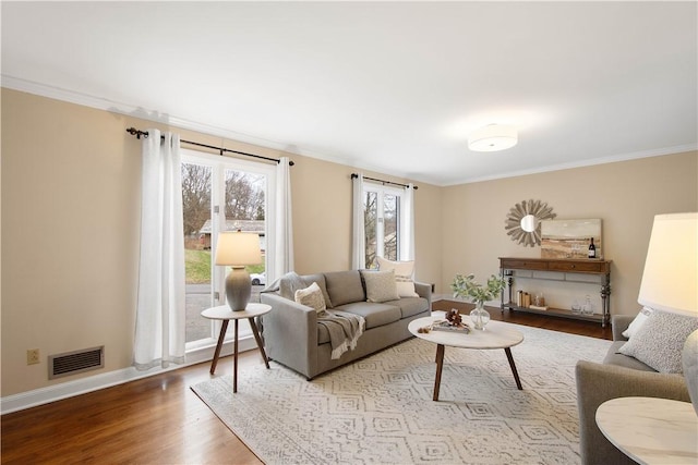 1742 Partridge Run Rd, Saint Clair, PA 15241 - living area with crown molding and wood finished floors