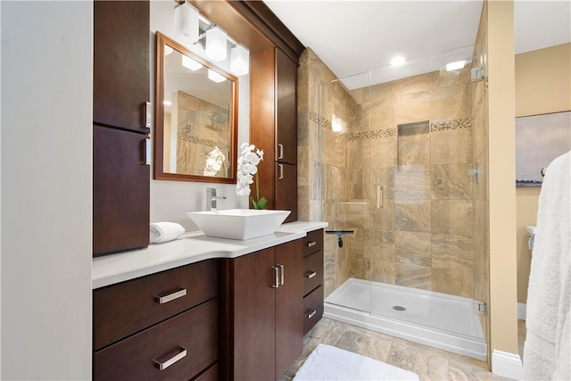 1742 Partridge Run Rd, Saint Clair, PA 15241 - bathroom with vanity and a shower stall
