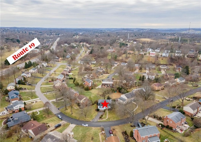 1742 Partridge Run Rd, Saint Clair, PA 15241 - aerial view of property's location with nearby suburban area