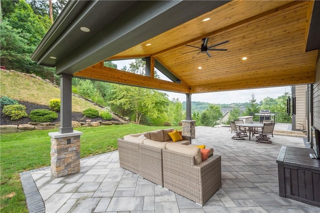 207 Tamarack Dr, Adams Twp, PA 16046 - view of patio with outdoor dining space, outdoor lounge area, a gazebo, and area for grilling