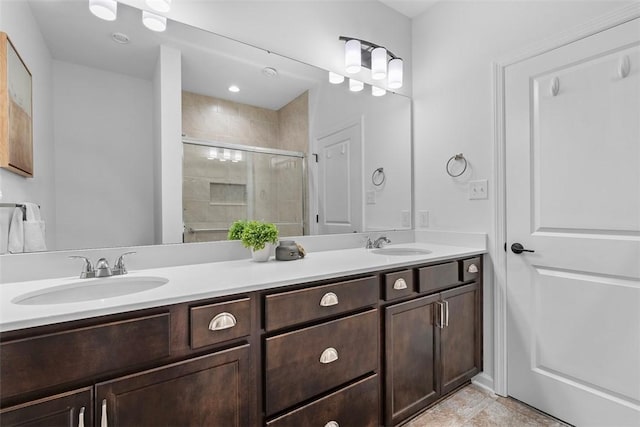 2034 Aiken Ct, Robinson Twp, PA 15136 - bathroom featuring double vanity and a stall shower