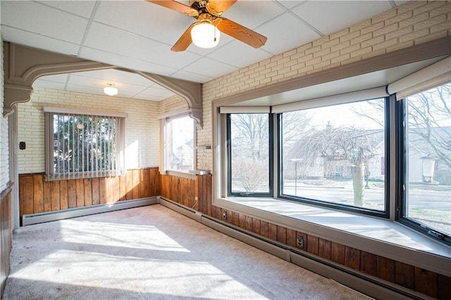 109 Maplewood Ave, Center Twp, PA 15001 - unfurnished sunroom featuring a baseboard radiator