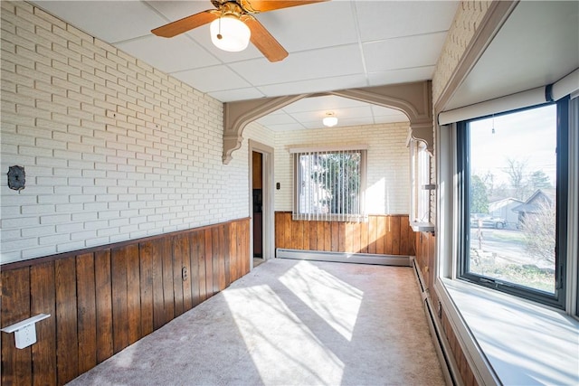 109 Maplewood Ave, Center Twp, PA 15001 - unfurnished sunroom with a baseboard radiator